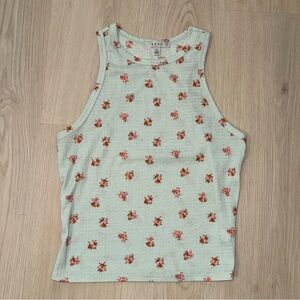 Floral Print Racerback Tank Top